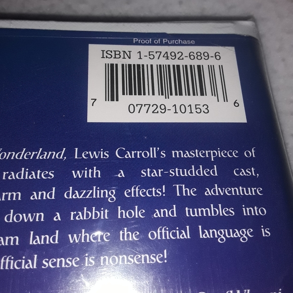 Alice In Wonderland Hallmark Entertainment VHS Tape New Sealed - Picture 5 of 7